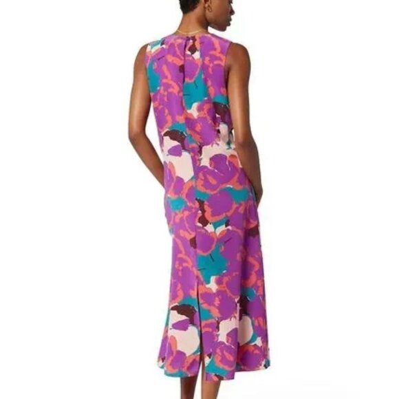 EQUIPMENT Silk Abstract-print Midi Dress In Purple - Picture 2 of 7